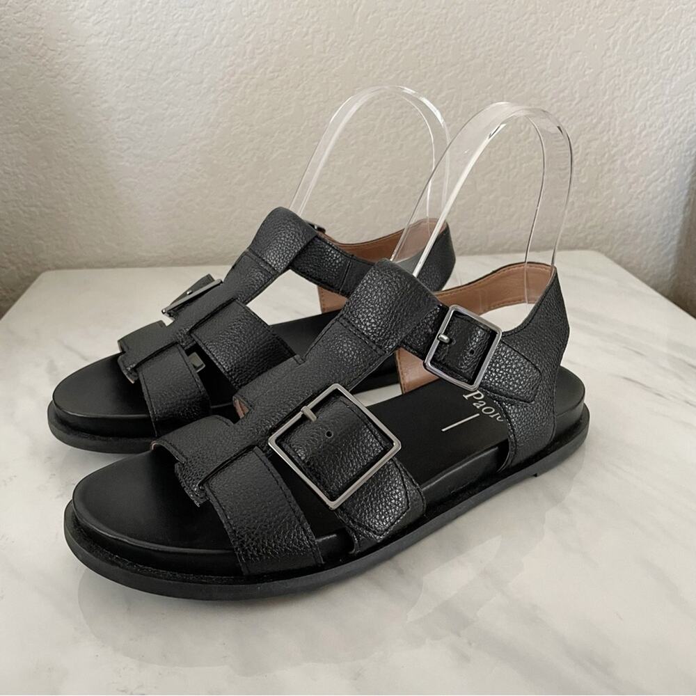 Paolo Leather Sandals Black 5.5